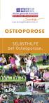 OSTEOPOROSE SELBSTHILFE bei Osteoporose.
