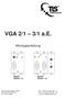 VGA 2/1 3/1 a.e. Montageanleitung VGA 3/ o.a o.a.