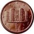 Die Motive der Euro-Umlaufmünzen: Italien 1 Cent Castel del Monte