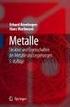 Metalle. Struktur und Eigenschaften der Metalle und Legierungen. Bearbeitet von Erhard Hornbogen, Hans Warlimont