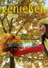 entspannt genießen Gästemagazin des Landhotels Hohenfels Herbst/Winter 2011/12 Wanderherbst