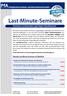 Last-Minute-Seminare Seminare zu besonders günstigen Konditionen!