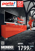 ARTIST. mondo-moebel.de. Wohnwand Lack Royal Rot, B255/H65/T49 cm, ohne Wandboarde, TV-Halterung, Beleuchtung und Zubehör
