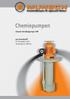 Chemiepumpen. Chemie-Vertikalpumpe TNP. aus Kunststoff PP / PE-UHMW / PVDF Tauchlänge bis 1600 mm