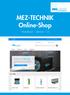 MEZ-TECHNIK Online-Shop. Handbuch Version 1.0