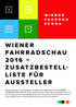 Wiener Fahrradschau 2016 zusatzbestellliste