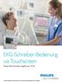 EKG-Schreiber-Bedienung via Touchscreen. Philips EKG-Schreiber PageWriter TC70