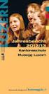 Jahresbericht Schuljahr 2012/13