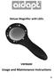 Deluxe Magnifier with LEDs VM966M. Usage and Maintenance Instructions