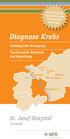 Diagnose Krebs. St. Josef-Hospital. Troisdorf. Onkologische Versorgung Psychosoziale Beratung und Begleitung. Rhein-Sieg- Kreis