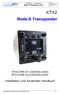 Benutzer - Handbuch Mode-S Transponder KTX2 KTX-2-P/N 211-(XXXXX)-(XXX) KTX-2-P/N 212-(XXXXX)-(XXX) Installation und Anwender Handbuch