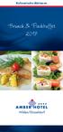 Kulinarische Aktionen. Brunch & Fischbuffet 2017