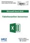 Microsoft Excel 2016 Tabellenzellen benennen