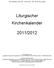 Liturgischer Kirchenkalender 2011/2012