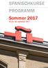 SPANISCHKURSE PROGRAMM Sommer Juli September 2017