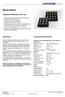 Datenblatt. Tastaturen Monobloc 3x4, 4x4. Technische Spezifikationen. Allgemeines