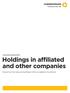 Commerzbank Aktiengesellschaft Holdings in affiliated and other companies