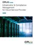 Infrastruktur & Compliance Management für Cloud Service Provider