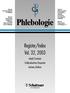 Phlebologie. Register/Index Vol. 32, Inhalt/Contents Schlüsselwörter/Keywords Autoren/Authors