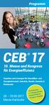 CEB Messe und Kongress für Energieeffizienz. Programm Messe Karlsruhe