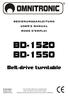 BEDIENUNGSANLEITUNG USER'S MANUAL MODE D' EMPLOI BD-1520 BD Belt-drive turntable