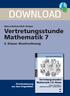 DOWNLOAD. Vertretungsstunde Mathematik Klasse: Bruchrechnung. Marco Bettner/Erik Dinges. Downloadauszug aus dem Originaltitel:
