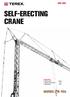 CBR 36H. self-erecting CRane. specifications: Capacity at max length: