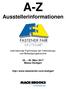 A-Z. Ausstellerinformationen. Internationale Fachmesse der Verbindungsund Befestigungsbranche März 2017 Messe Stuttgart