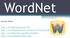 Einführung Konzepte und Begriffe Ähnliche Projekte Arbeiten mit WordNet