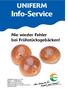 UNIFERM Info-Service Nie wieder Fehler bei Frühstücksgebäcken!