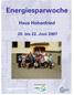 Energiesparwoche Haus Hohenfried 20. bis 22. Juni 2007