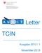 Letter TCIN. Ausgabe 2013 / 1