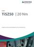 Data Sheet. TiSZ50 20 Nm. Hochgenaues, hoch dynamisches Messsystem aus Titan mit Zentralbohrung