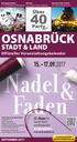 OSNABRÜCK STADT & LAND Offizieller Veranstaltungskalender. 23. Messe für textile Kunst und Handarbeit OsnabrückHalle SEPTEMBER 2017