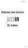 Statuten des Vereins jazzin. Statuten des Vereins. St. Gallen. Seite 1 von 10