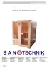 Sauna HELSINKI H60330 MONTAGE- UND BEDIENUNGSANLEITUNG