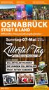 OSNABRÜCK STADT & LAND. Offizieller Veranstaltungskalender MAI Stadtfest Bramsche 26./27.5., Innenstadt