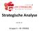 Strategische Analyse. Kurs Nr. 10. Gruppe 5 M. STADGE