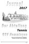 Tennis. Fakten und Informationen für Mitglieder, Freunde und Gönner unserer Abteilung. 1/32