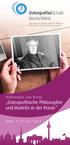 Osteopathische Philosophie und Modelle in der Praxis. Weltkongress zum Thema