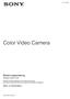 Color Video Camera. Bedienungsanleitung Software-Version 2.00 BRC-X1000/H800