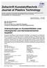 Zeitschrift Kunststofftechnik Journal of Plastics Technology
