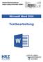 Microsoft Word 2016 Textbearbeitung