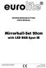 Mirrorball-Set 20cm with LED RGB Spot IR