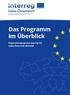 Das Programm im Überblick. Kooperationsprogramm Interreg V-A Italien-Österreich