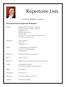 Repertoire Lists. for Kevin McMillan, baritone. Orchestral/Oratorio Repertoire Performed:
