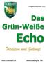 Ausgabe Dezember Das Grün-Weiße. Echo. Tradition und Zukunft.  Vereinszeitung Nr. 139