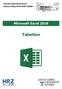 Microsoft Excel 2016 Tabellen