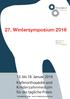 27. Wintersymposium 2018