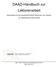 DAAD-Handbuch zur Lektorenarbeit. Informationen für neu ausreisende DAAD-Lektorinnen und -Lektoren zur Vorbereitung auf das Lektorat
